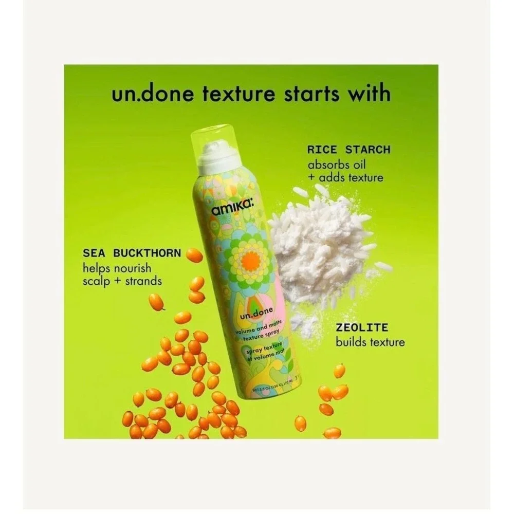 Amika Un.done Volume and Matte Texture Spray 5.3 oz 192 ml Beachy Hair Finish
